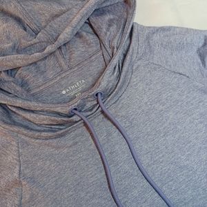 Athleta Uptempo Tunic Hoodie Brushed Heather Light Purple Size XXS NWOT